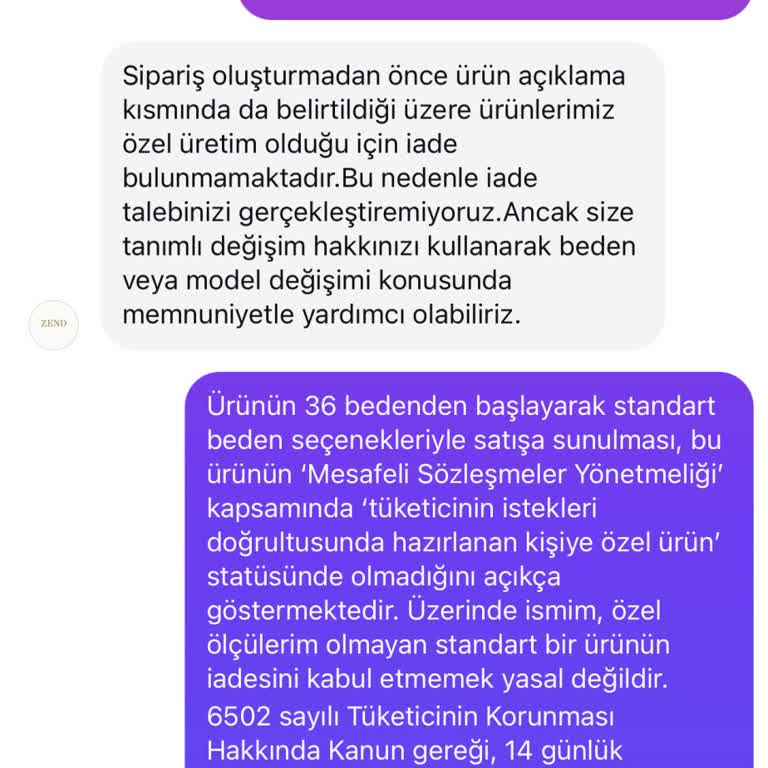 İade Reddi Ve Yasal Cayma Hakkımın İhlali