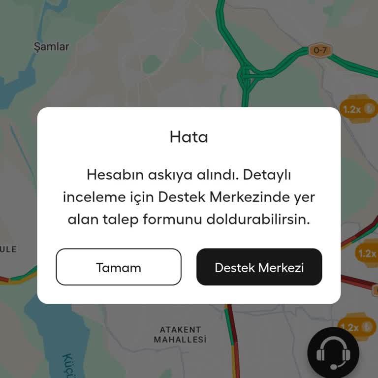 Tag Sürücü Hesabım Açıklama Olmadan Askıya Alındı Tekrar Aktif Olmalı