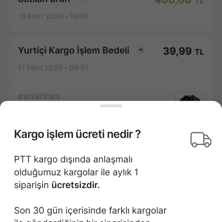 Gardrops Satıcı Hesabından Haksız Kargo İşlem Bedeli Kesintisi