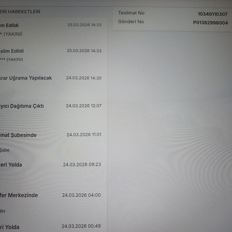 Teslim Edildiği Göstergesi Olmasına Rağmen Ürün Gelmedi İade Talebi