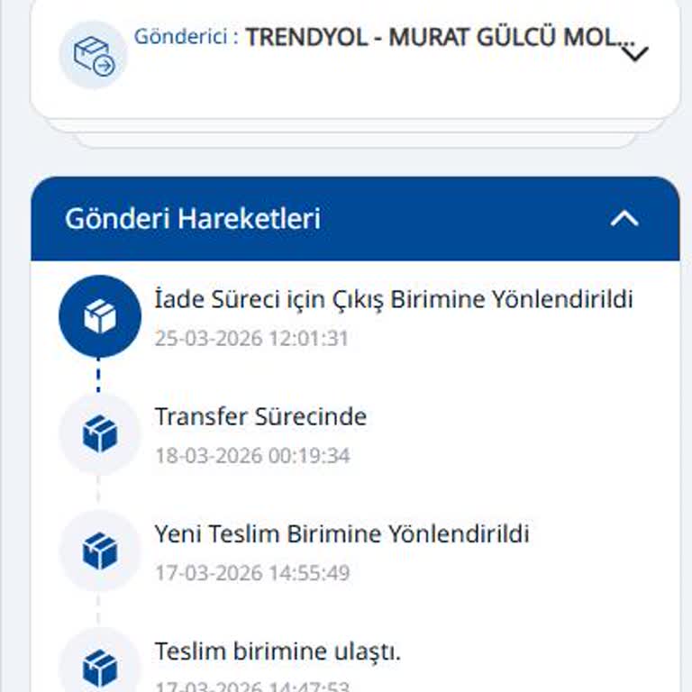 Yurtiçi Kargo Ürünü Bilgilendirme Olmadan Keyfi İade Etti
