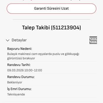 Arçelik Bulaşık Makinesinde Sürekli Lekeli Deterjansız Çıkarma Ve Parça Değişimlerinin Çözülmemesi