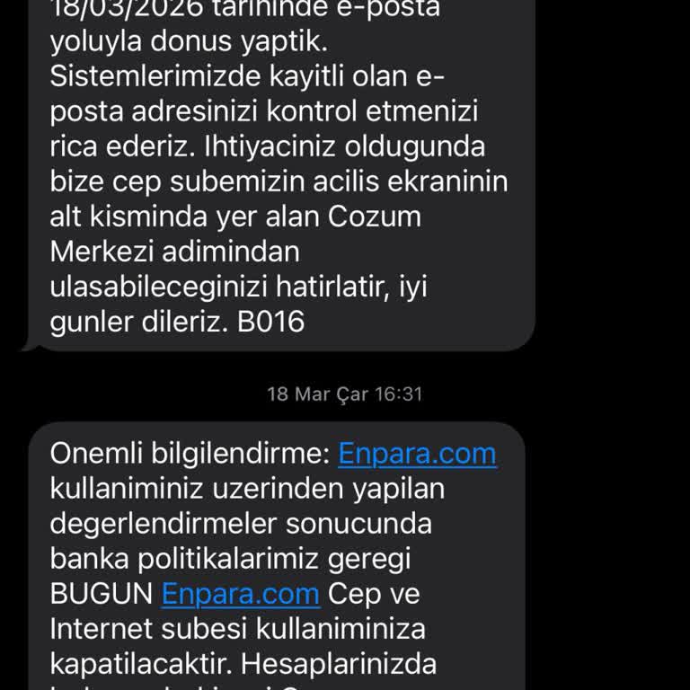 Enpara’nın Hesap Ve Kredi Kartı Kapatma Kararı Hakkında Açıklama Ve Özür Talebi