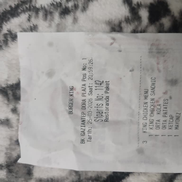 Burger King Karataş Şubesinde Yetersiz Burger İçeriği Ve Eksik Soslar