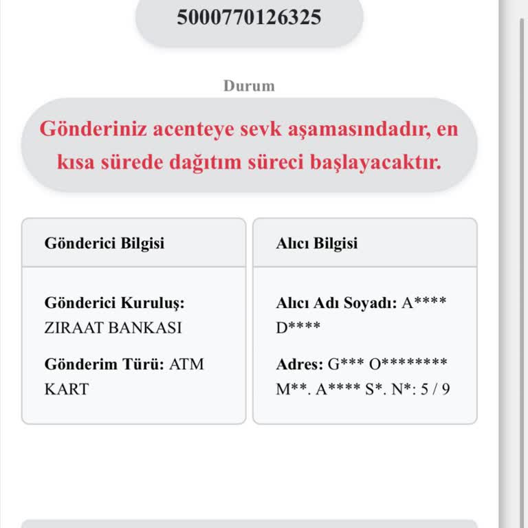 Ziraat Bankası Kartının Kuryenet'ten Teslim Edilmemesi Ve Mağduriyet
