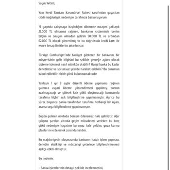 Maaşım Haksızca Yükseltildi Ve 5 Milyon TL Kredi Verildi Bilgi Ve Uyarı Yok