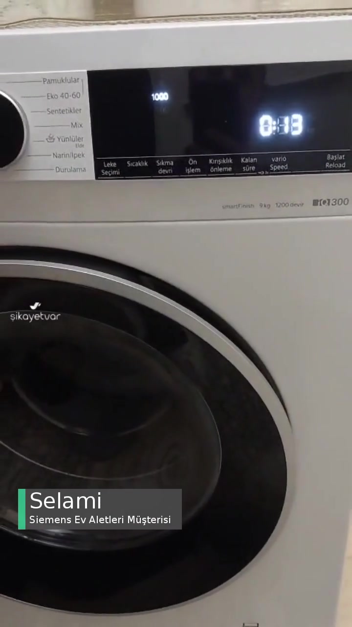 Siemens Çamaşır Makinemin Sıkma Yapmıyor! videonun kapak resmi