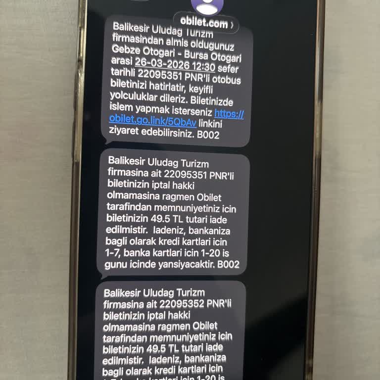 Yanlış İptal Edilen Biletlerin Geri Alınamaması Ve Müşteri Hizmetine Ulaşılamaması