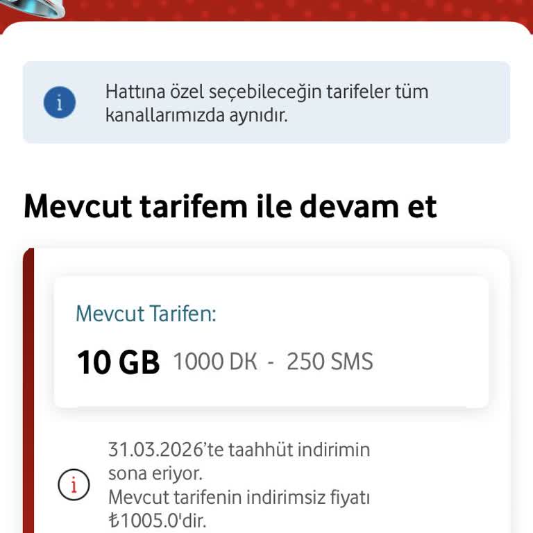 Vodafone Tarife Fiyatı İkiye Katlandı