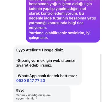 İade Tutarının 14 Gün İçinde Kartıma Yatırılmaması Ve Yanıtsız Destek