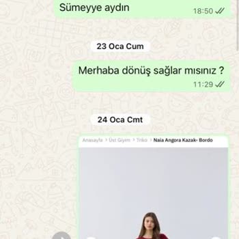 Naia Angora Kazak Teslim Edilmedi Ve İade Yapılmadı