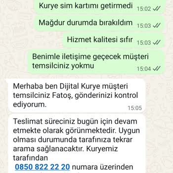 Teslimat Tarihi Yanlış, Kurye Gelmedi, Hattım Gecikti