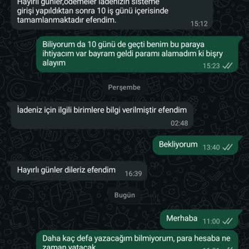 İade Ücretlerinin 20 Gün Gecikmesi Ve Çözüm Beklentisi