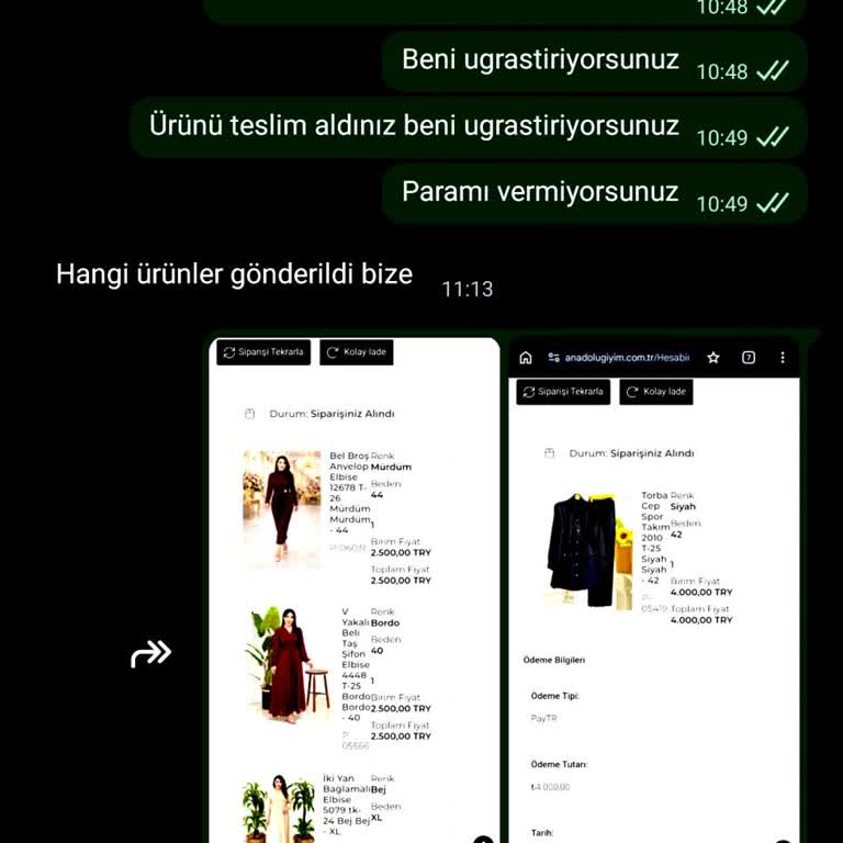 Anadolu Giyim'de İade Ücretim Geri Ödenmedi Ve Mağaza Reddi