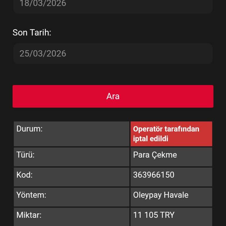 Açıklamasız Reddedilen Çekim Talebi Ve Ödeme Sorunu