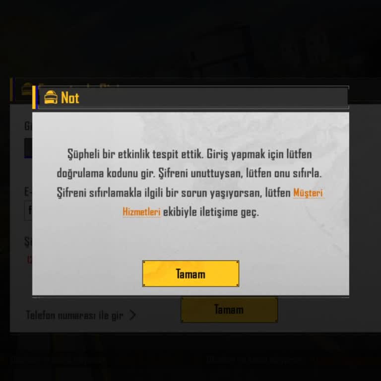 Yanlış PUBG Hesabı Verildiği İçin Giriş Yapılamıyor Ve İade Talebi