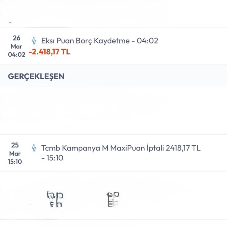 Yanlış MaxiPuan İşlemi Ve TL Borcuna Dönüşüm