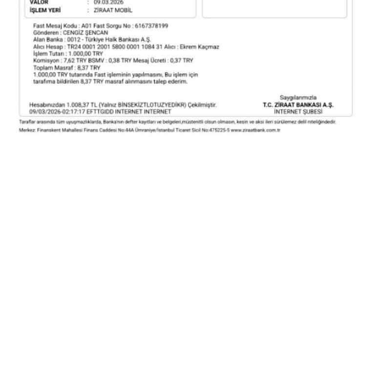 Casival Sahte Sitesi Nedeniyle 3000 TL Kayıp