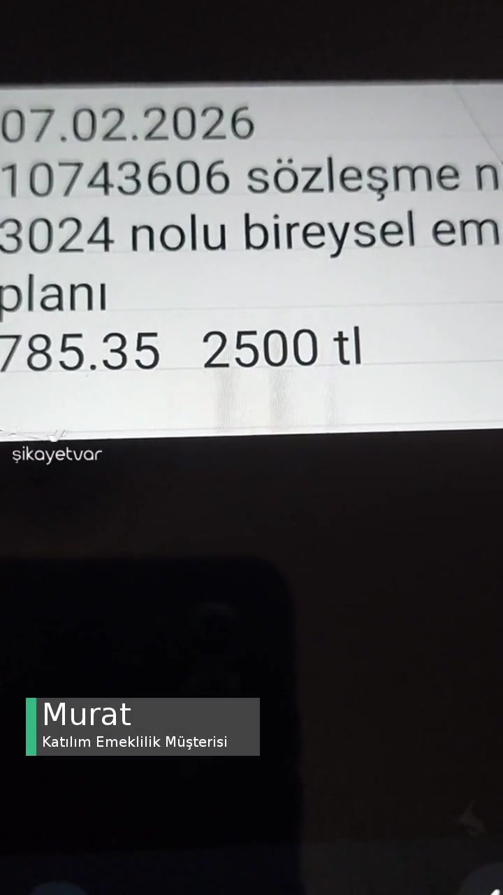 Katılım Emeklilik 2 Aylık 2500 TL'me El Koydu! videonun kapak resmi