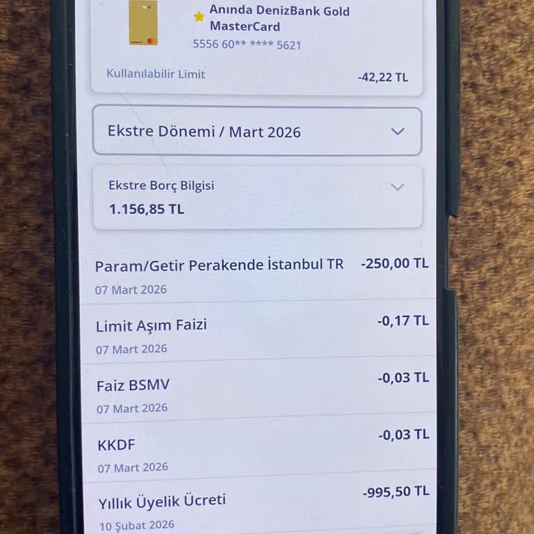 Denizbank Kredi Kartımdan Yetkisiz Yıllık Üyelik Ücreti Kesintisi