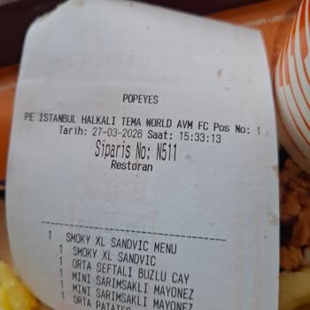 Popeyes Tema World Şubesinde Islak Mendil Eksikliği Hijyen Sorunu