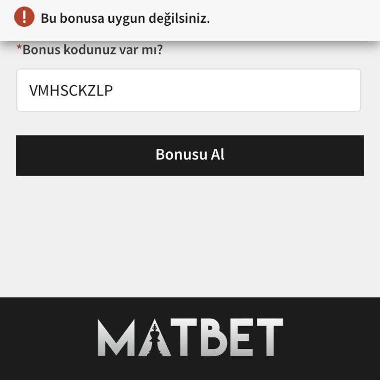 Matbet Telegram Bonusu Kullanılamıyor: Yatırım Şartı Sağlanmış Olmasına Rağmen Hata