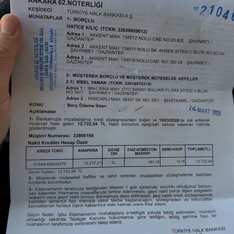 Halkbank'tan Gelen 9.700 TL'lik İhtar Masrafı Haksızlığı Ve Geri Ödeme Talebi