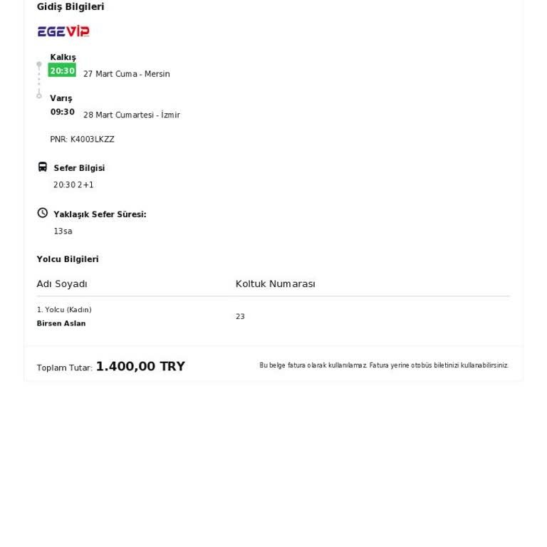 Ege Vip’te Geç Kalacağımızı Bildirmemize Rağmen Otobüs Beklemedi Müşteri Mağduriyeti