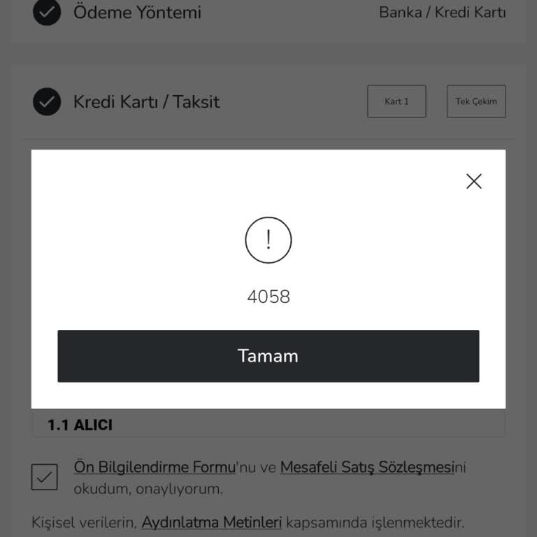 LCW Mobil Uygulamasında 4058 Hata Kodu İle Ödeme Yapılamıyor