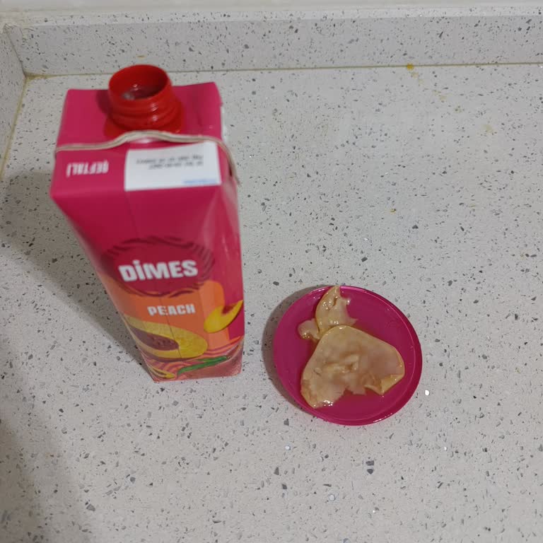 Dimes Şeftali 1L Kartonunda Deri Benzeri Yabancı Madde