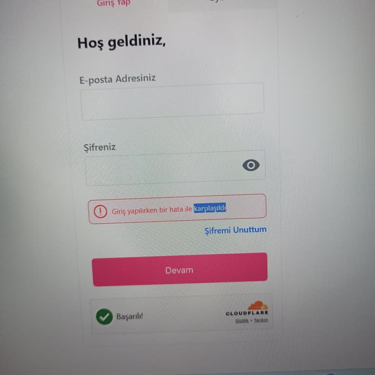 Pazarama Üyelik Ve Giriş Hatası Nedeniyle Alışveriş Yapamıyorum