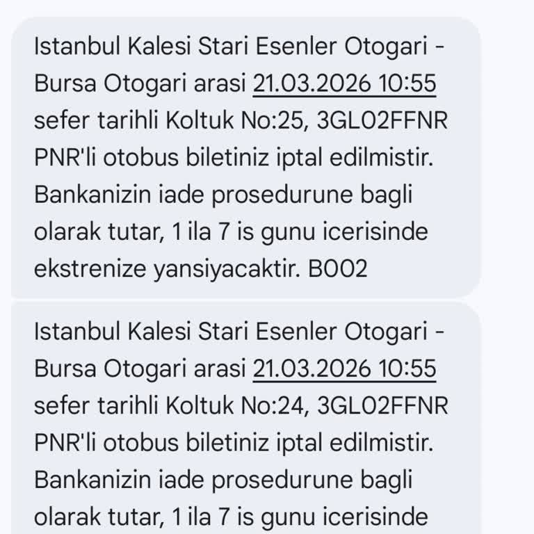İptal Edilen Otobüs Biletlerinin Ücret İadesi Gecikiyor