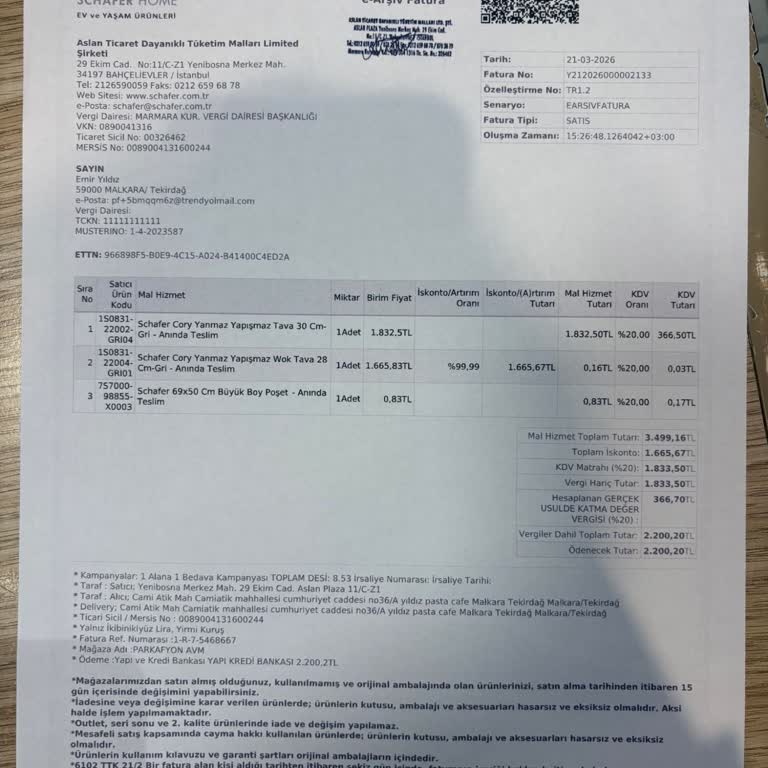 Schafer Mağazasında Çelik Olduğu Söylenen Tavalar Alüminyum Çıktı: İade Talebi