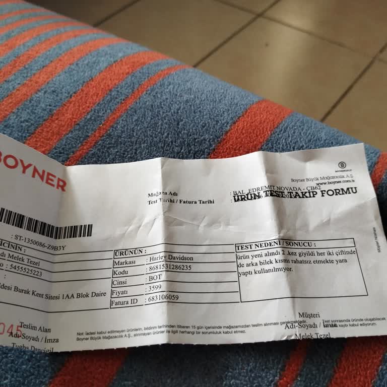 Boyner Botunda Ayağa Gelen Yaralanma Ve Tekrarlanan İnceleme Süreci İade Talebi