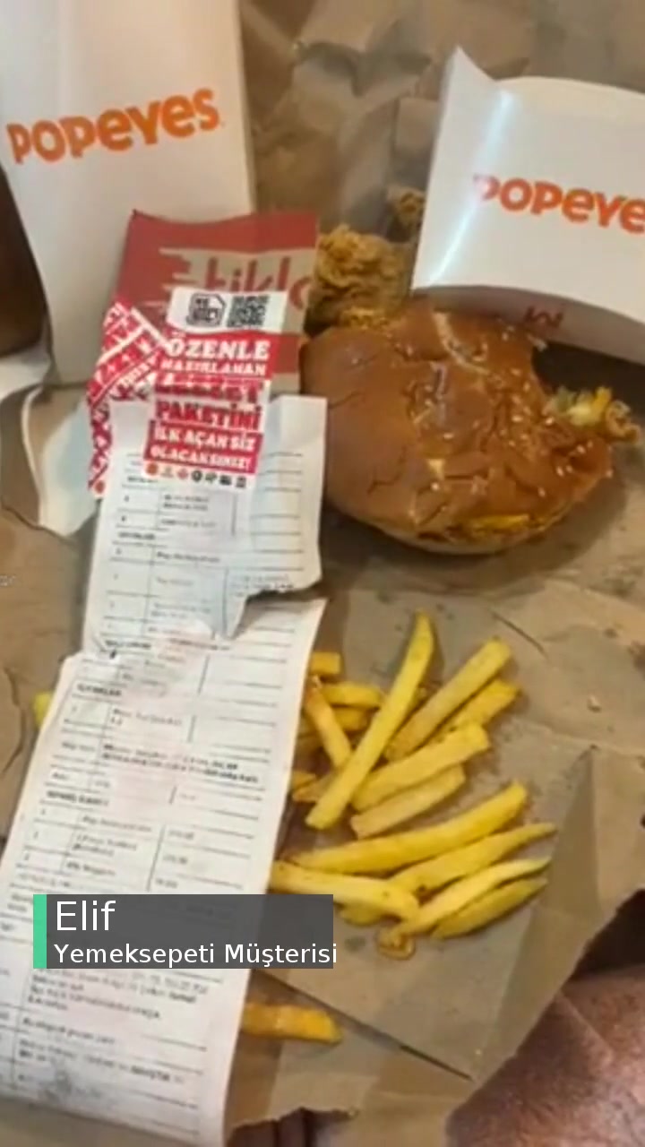 Yemeksepeti Popeyes Hamburgerden Kurt Çıktı! videonun kapak resmi