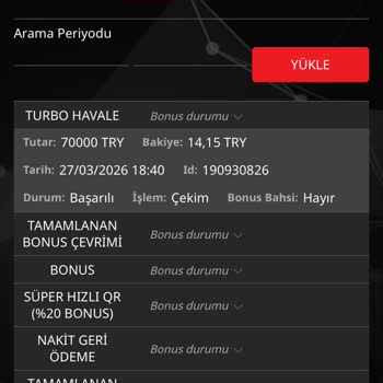 70.000 TL Çekimim Bankaya Aktarılmadı Ve Destek Yanıt Vermiyor