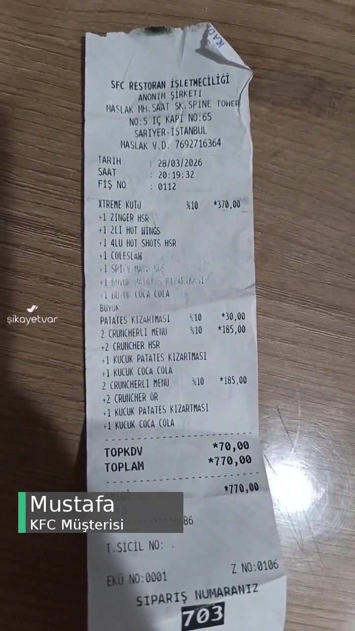 Perlavista KFC Eksik Ürün videonun kapak resmi