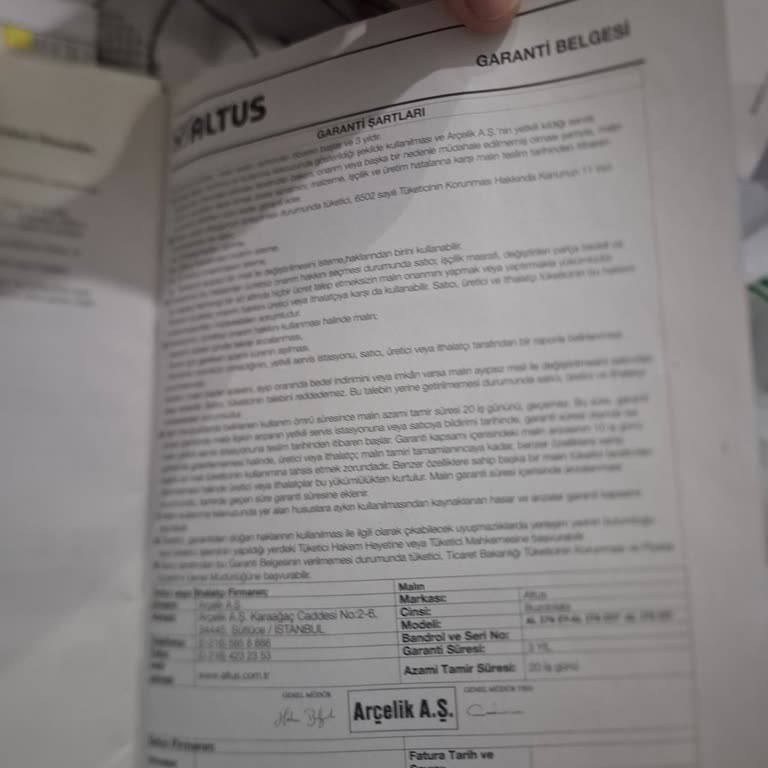 Altus Buzdolabında Tekrarlayan Motor Arızası Ve Servis Gecikmesi