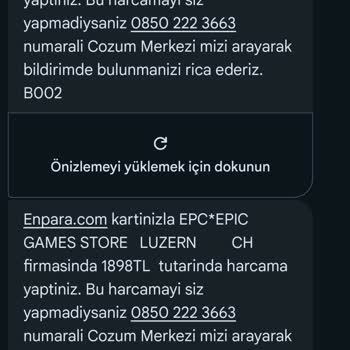 Epic Games Ve Enpara Üzerinden İznim Olmadan Yapılan İşlemler İçin İptal Ve İade