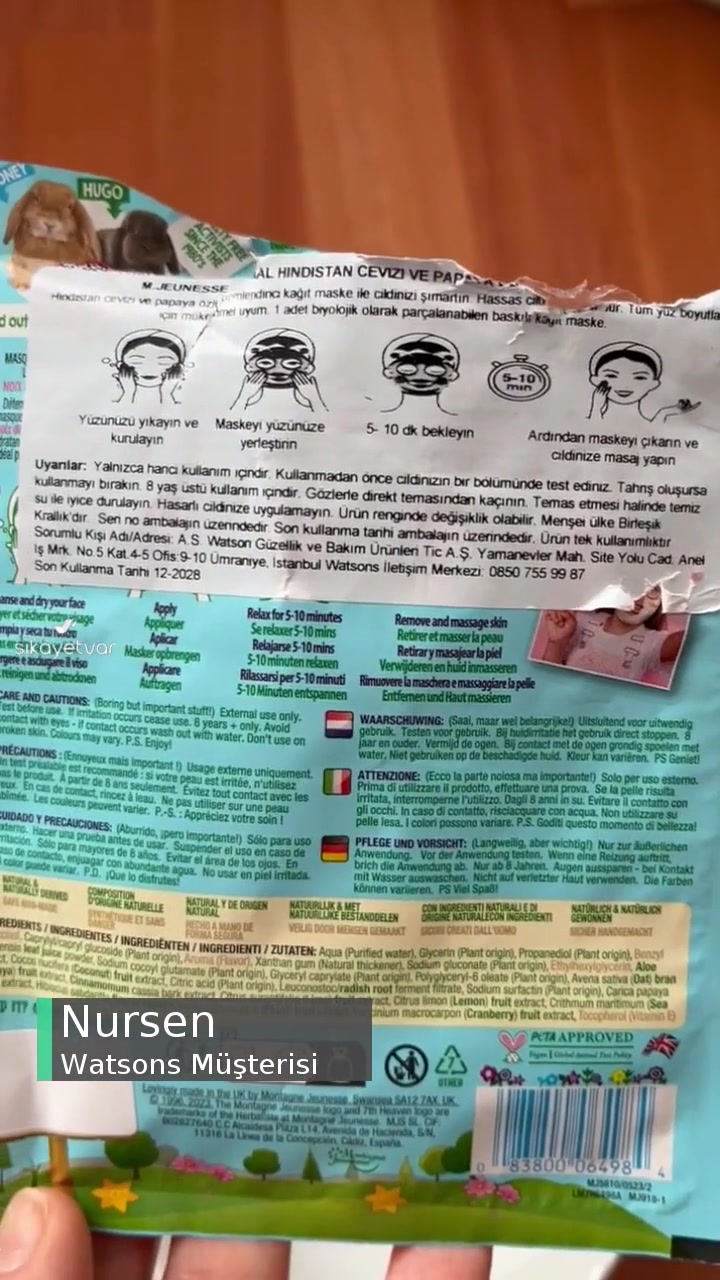 Watsons Boş Yüz Maskesi videonun kapak resmi