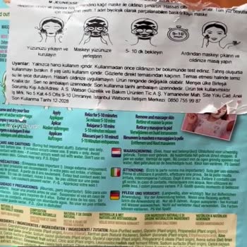 Watsons Boş Yüz Maskesi