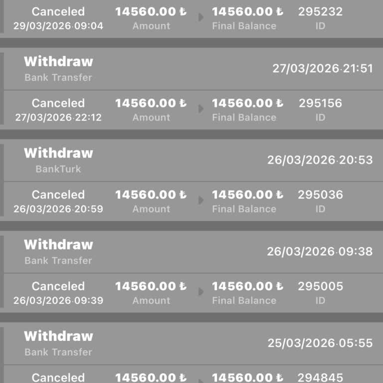 14.650 TL Çekim Talebim Sürekli İptal Ediliyor, Açıklama Yok