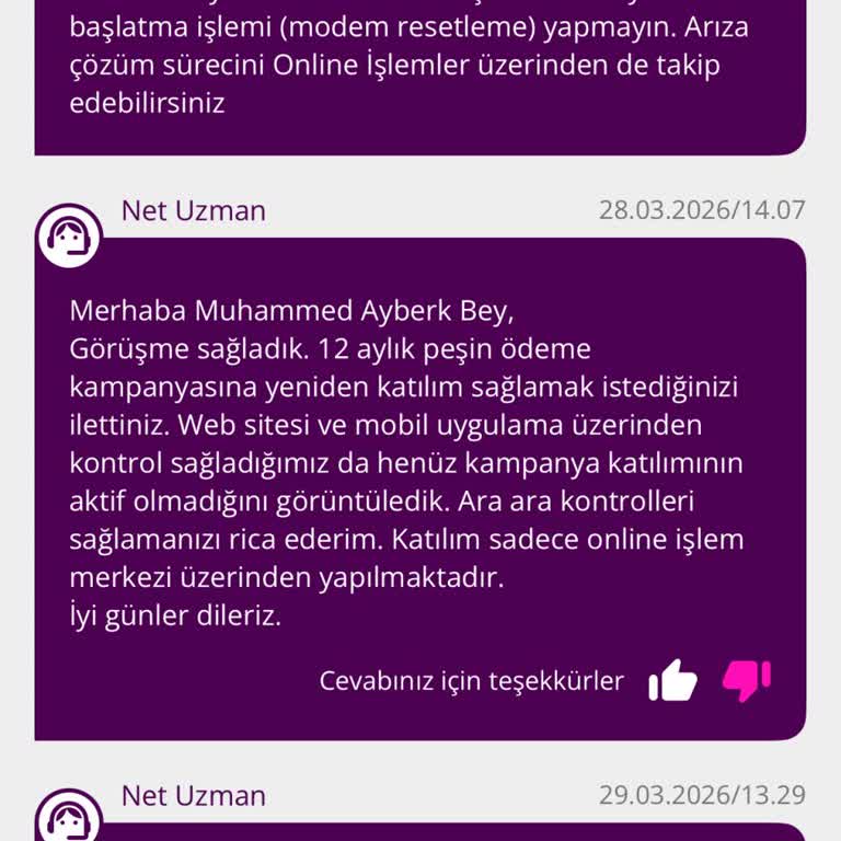 Kırık Bağlantı Nedeniyle Kampanyaya Katılamama