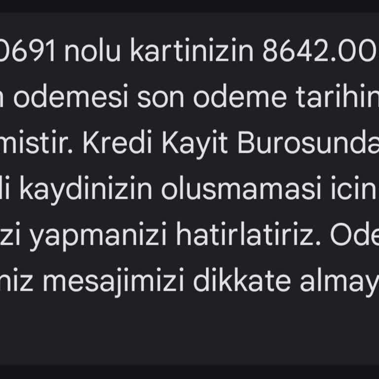 Garanti BBVA Bonus Kredi Kartı Bir Gün Gecikmede Şiddetli Tehdit Mesajları