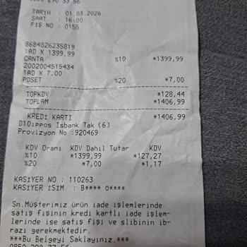 Suya Maruz Kalan Çantamın Değişim Talebi Mağaza Tarafından Reddedildi