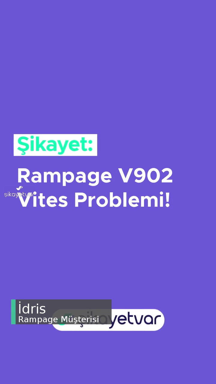Rampage Vites Geçiş Sorunu videonun kapak resmi