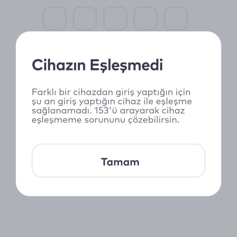 Cihaz Eşleşme Hatası Nedeniyle İstanbulkart Mobil Uygulamasına Giriş Yapamıyorum