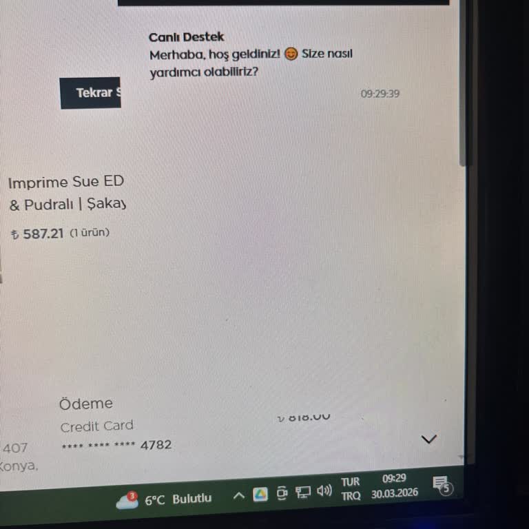 İmprime Parfüm Ne İade Talebi Oluşturabiliyorum Ne De Canlı Destekten Destek Alabiliyorum