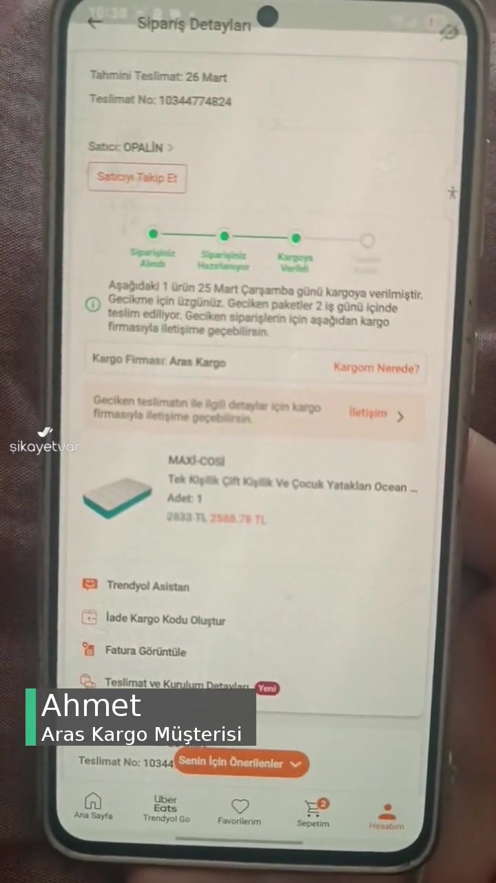 Aras Kargo İl Sınırlarında Kargo Gecikmesi videonun kapak resmi
