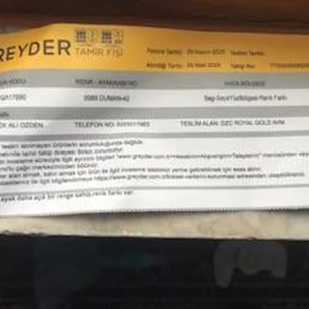 Greyder Ayakkabısının Renk Farklılığı Nedeniyle Değişim Talebi